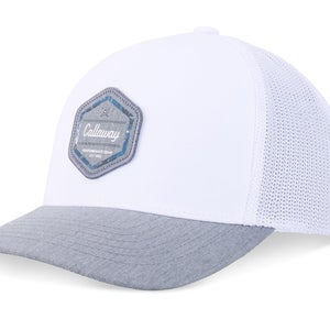 NEW 2026 Callaway Carlsbad Trucker White/Heather Grey Adjustable Snapback Golf