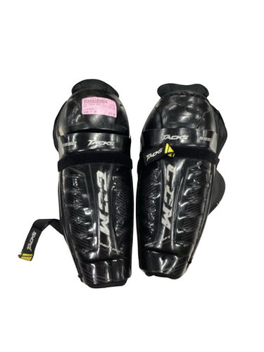 Used CCM TACKS 9550 Junior Shin Guards Black 11" 11613-S000175268