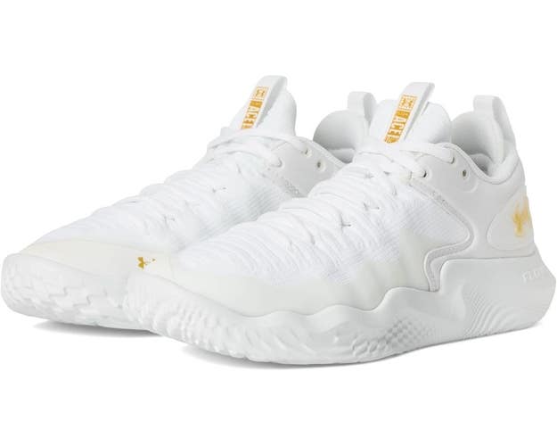 Under Armour Flow Ace Low 3027084-100 Women's 9.5 White Volleyball Shoes TF8536