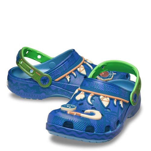 Crocs Disney Moana Maui Classic 211198-90H Clog Kids Blue Slip On Shoes JAX478