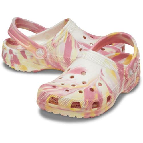 Crocs Classic Glow Marbled 210718-78S Clogs Kids Multi Round Toe Shoes JAX457