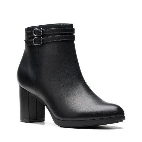 Clarks Bayla Light 26174481 Boots Women's 8.5 Black Leather Ankle Bootie lion957