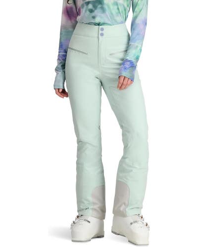 Obermeyer Bliss Snow Pant Women 10 Blue Insulated Waterproof Straight Leg JAX375