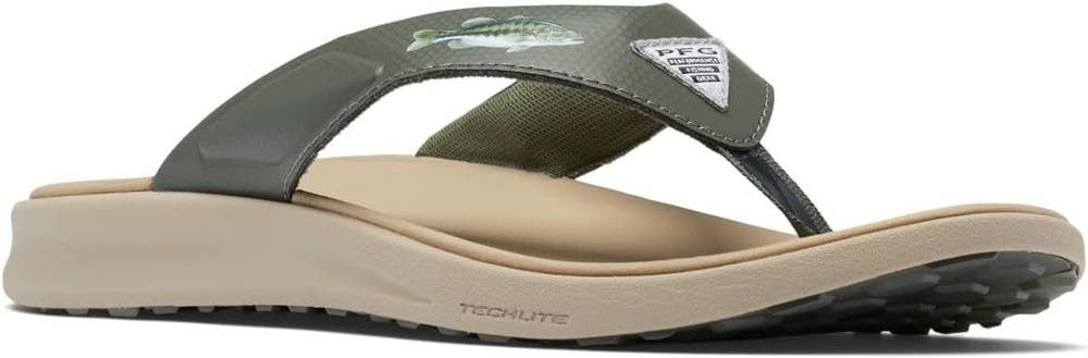 Columbia Fish Flip PFG 2 BM0291-339 Men's Green Fishing Flip Flops Slide DWA2949