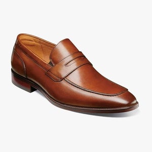 Florsheim Sorrento 14294-221 Penny Loafer Men's US 9 Cognac Dress Shoes ZOGG1943