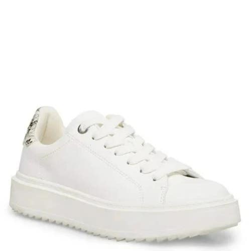 Steve Madden Catcher Sneakers Women's 9.5 White Leather Lifestyle Shoes ZOGG2088