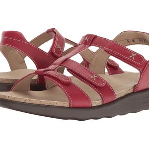 SAS Sorrento 2370-600 Sandals Women's 7.5 Red Leather Adjustable Strap ZOGG2075
