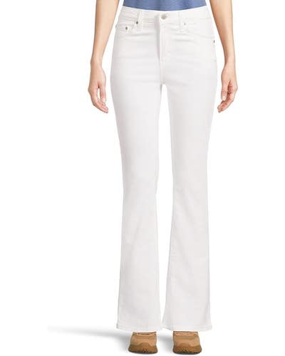 Levi's 725 Bootcut Jeans Women 26x32 White Denim Cotton Stretch High Rise RED983