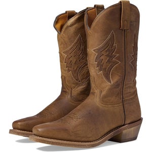 Laredo Nico Men's US 7 Brown Leather Square Toe Mid-Calf Cowboy Boots ZOGG2072