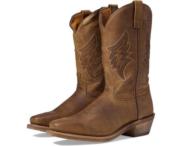 Laredo Nico Men's US 7 Brown Leather Square Toe Mid-Calf Cowboy Boots ZOGG2072
