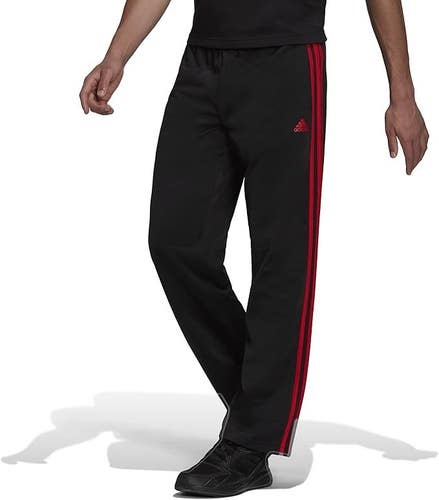 Adidas Primegreen Essentials Track Pants Men's M Black 3-Stripe Active RED1031