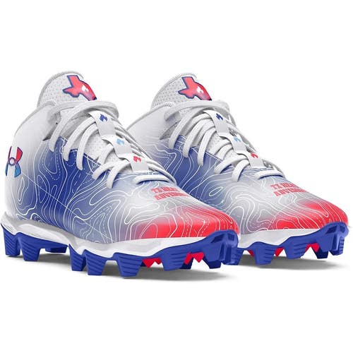 Under Armour Spotlight Franchise RM 4 TX Boys 6 White Football Cleats GBNC1575