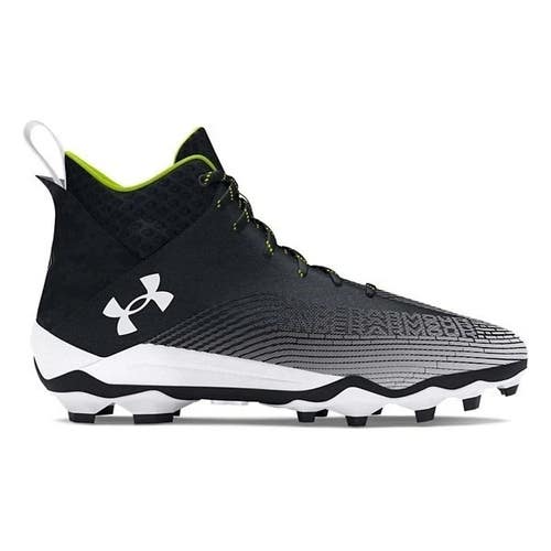 Under Armour Hammer 2.0 MC 3027306-001 Mens Black White Football Cleats GBNC1586