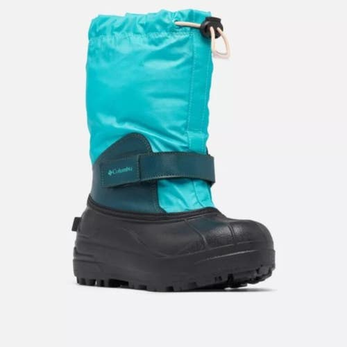 Columbia Powderbug Forty Kids US 10 Bright Aqua Waterproof Snow Boots GBNC1609