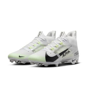 Nike Alpha Menace 4 Elite FD7036-100 Men's White Black Football Cleats NIN940
