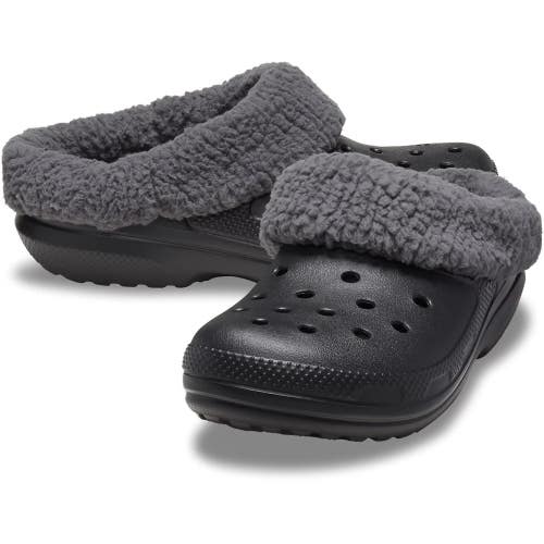 Crocs Classic Blitzen IV 210846-0C4 Clogs Unisex M3-W5 Black Fleece Lined NIN217