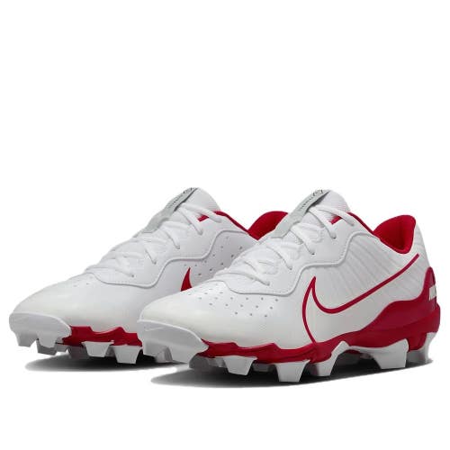 Nike Alpha Huarache 4 Keystone DJ6524-104 Men's White Red Baseball Cleats NIN827