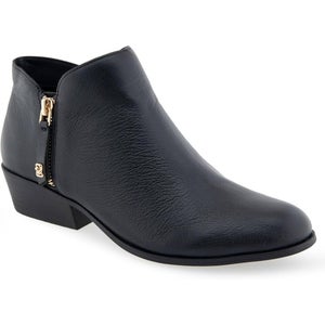 Aerosoles Collaroy Women's US 7 Black Leather Round Toe Ankle Boots LION764