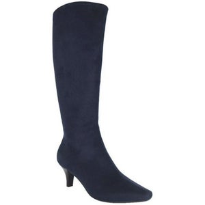 Impo Namora Boots Women's US 7.5 Blue Faux Suede Wide-Calf Knee-High LION860
