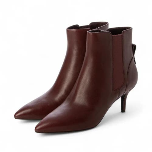 Cole Haan Go-to-Park Boots Women 8 Bloodstone Leather Pointed Toe Bootie LION430