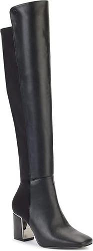 DKNY Cilli K3261335 Boots Women's Black Side Zip Over-the-Knee Bootie LION485
