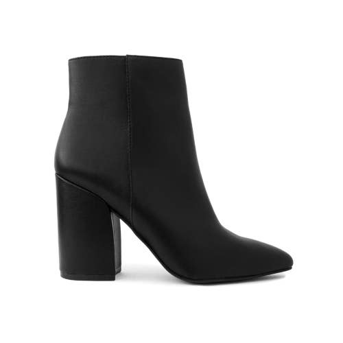Sugar Evvie Boots Women's US 6 Black Almond Toe Block Heel Ankle Bootie LION690