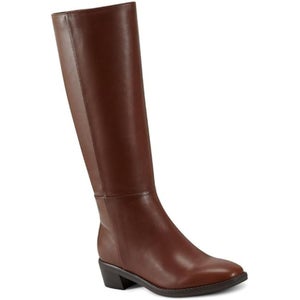 Easy Spirit Loretta Women's US 6.5 Brown Leather Knee High Riding Boots LION616