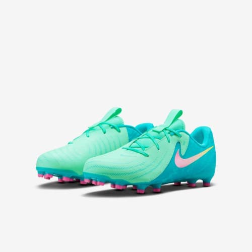 Nike Phantom GXII Academy LV8 FQ7390-300 Kids Green Glow MG Soccer Cleats NIN728