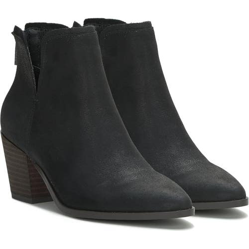 Lucky Brand Beylon Boots Women's 7.5 Black Leather Cutout Ankle Booties LION199