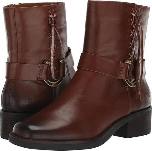Lucky Brand Kamany Bootie Women's US 5.5 Roasted Leather Side Zip Boots LION799