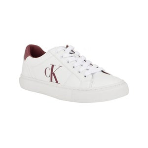 Calvin Klein Celbi Sneaker Women's 10 White Faux Leather Lifestyle Shoes LION559