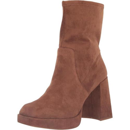 Kenneth Cole New York Bri Boots Women's 10 Brown Square Toe Ankle Bootie LION352