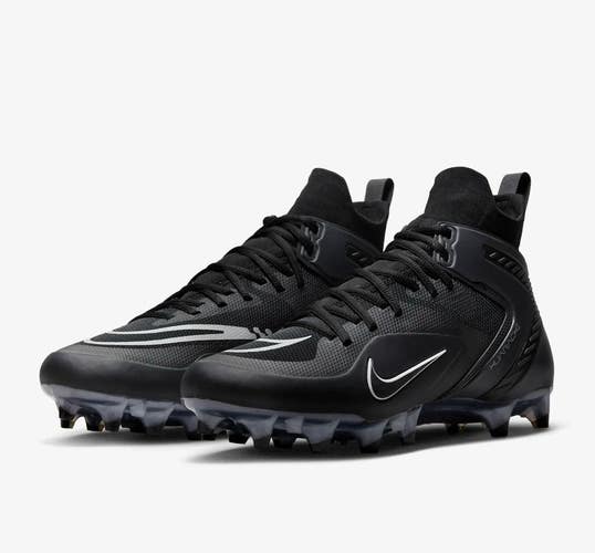 Nike Alpha Huarache 8 Elite CW4440-011 Mens Black Low Top Lacrosse Cleats NIN629
