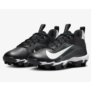 Nike Alpha Menace 4 Shark FQ4016-001 Boys Black White Football Cleats NIN664
