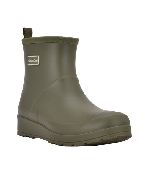 Calvin Klein Illea Boots Women's US 11 Dark Green Round Toe Ankle Bootie LION384