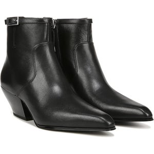 Franco Sarto Amber Boots Womens 7 Black Leather Pointed Toe Ankle Bootie LION770