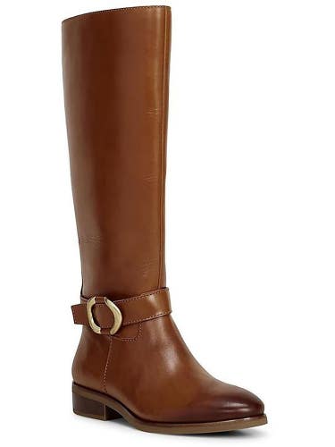 Vince Camuto Samtry Women's US 8 Brown Leather Knee-High Riding Boots LION299