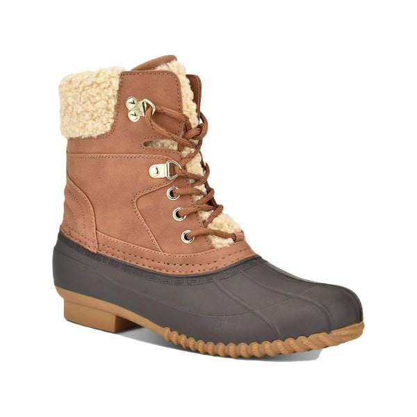 Tommy Hilfiger Rainah Women's US 11 Brown Round Toe Ankle Duck Boots LION337