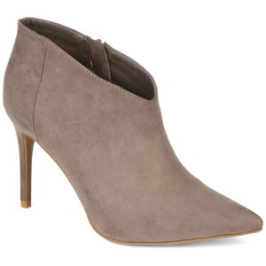Journee Collection Demmi Boots Women's US 10 Taupe Pointed Toe Bootie ZOGG1933
