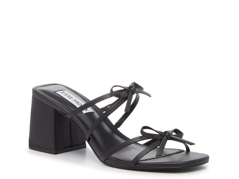 Steve Madden Cecilee Sandals Women's US 11 Black Square Toe Block Heel GAL2209