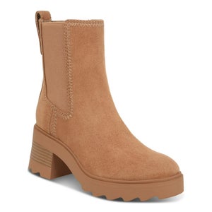 Zodiac Teresa Boots Women's US 8 Latte Brown Lug Sole Round Toe Chelsea LION456