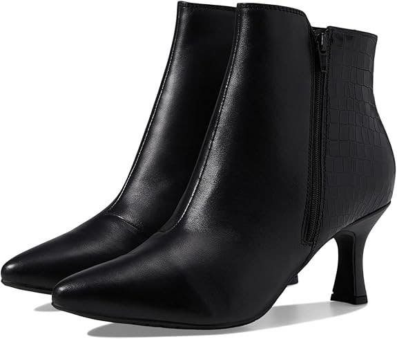 Clarks Kataleyna Glow Bootie Womens US 7 Black Leather Kitten Heel Boots LION320