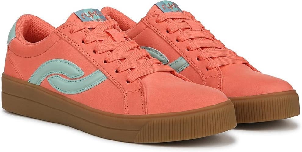 Ryka Viv Next J4745F1800 Sneakers Womens US 8.5 Coral Mint Lace Up Shoes DWA1387