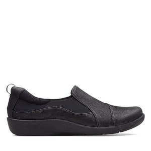 Clarks Sillian Paz Loafers Women's US 9 Black Slip-On Comfort Shoes LION147