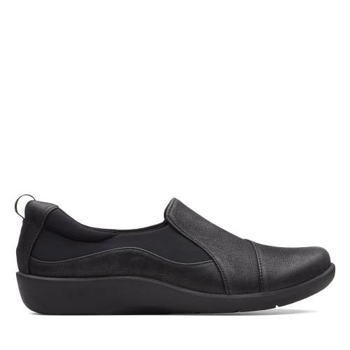 Clarks Sillian Paz Loafers Women's US 9 Black Slip-On Comfort Shoes LION147