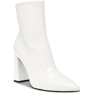Wild Pair Iloise Boots Women's 5.5 White Patent Pointed Toe Dress Bootie LION109