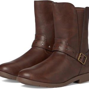 Stride Rite SR Lizz CG039001 Boot Kids 13 Brown Leather Mid Calf Western RHS6309