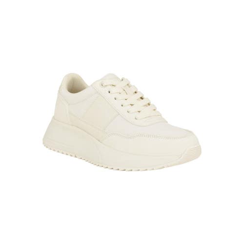 Calvin Klein Pippy Sneakers Women's US 11 White Lace Up Lifestyle Shoes LION133