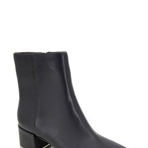 Kenneth Cole Edie Boots Women's US 8.5 Black Leather Square Toe Bootie ZOGG1912