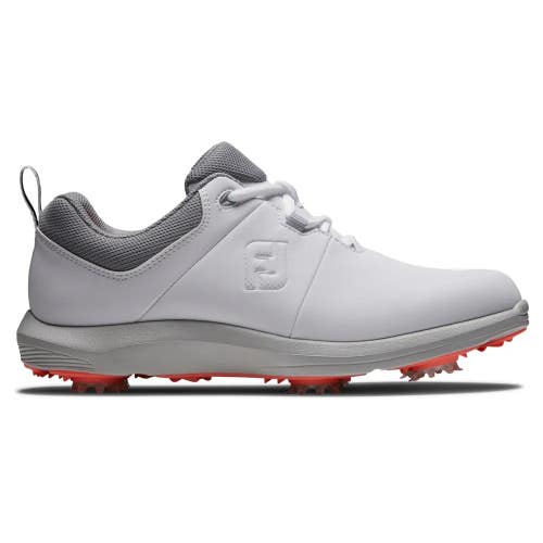 FootJoy eComfort 98640 Women's 10 White Gray Waterproof Spiked Golf Shoes TF8140
